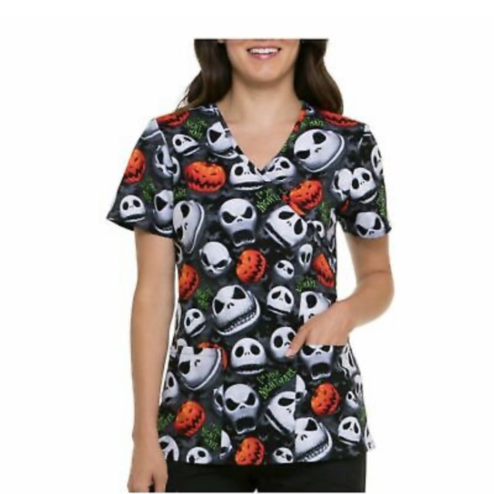 Scrubstar Nightmare before Christmas scrub top